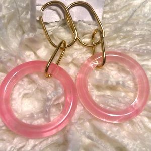 Never worn pink earrings